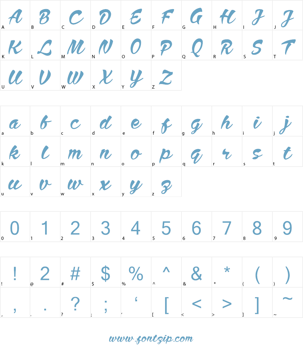 Anthem Nasney Font Character